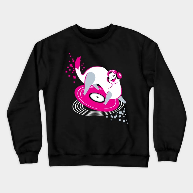 DJ Ferret Crewneck Sweatshirt by merumori